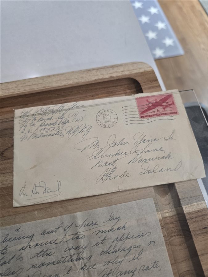 Envelope of the September 4, 1945 letter — the discharge letter.