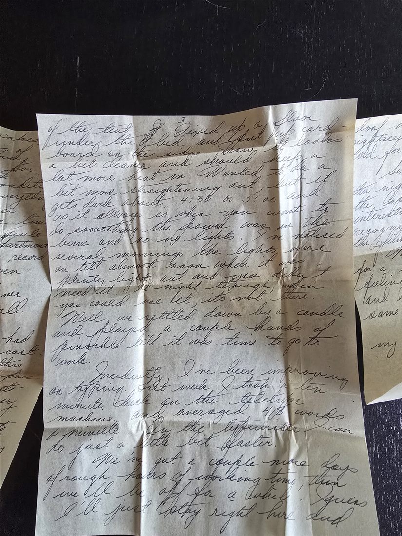 Page three of the December 4, 1944 letter.